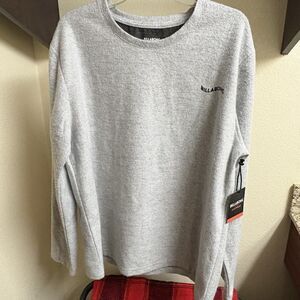 Billabong Sleepwear Men's Grey polyester Blend Crew Neck Pullover Sweater Large